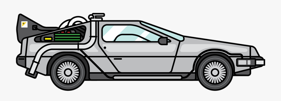 Back To The Future Delorean Cartoon, Transparent Clipart