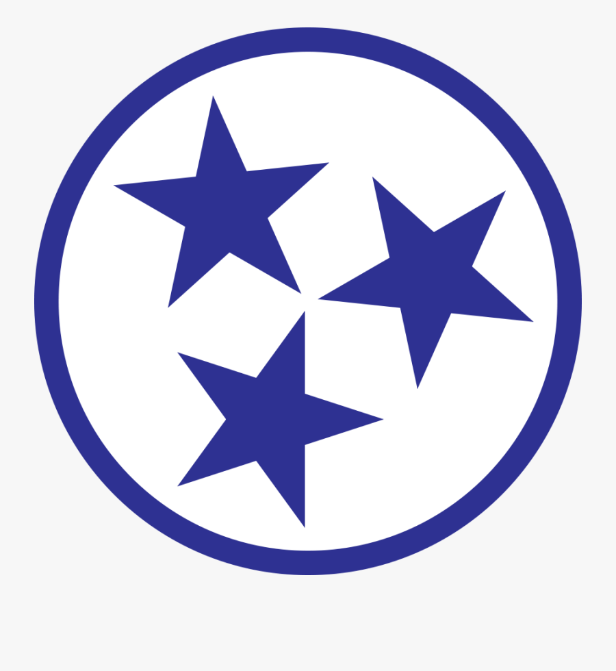 White And Blue - Tennessee Tri Star , Free Transparent Clipart - ClipartKey