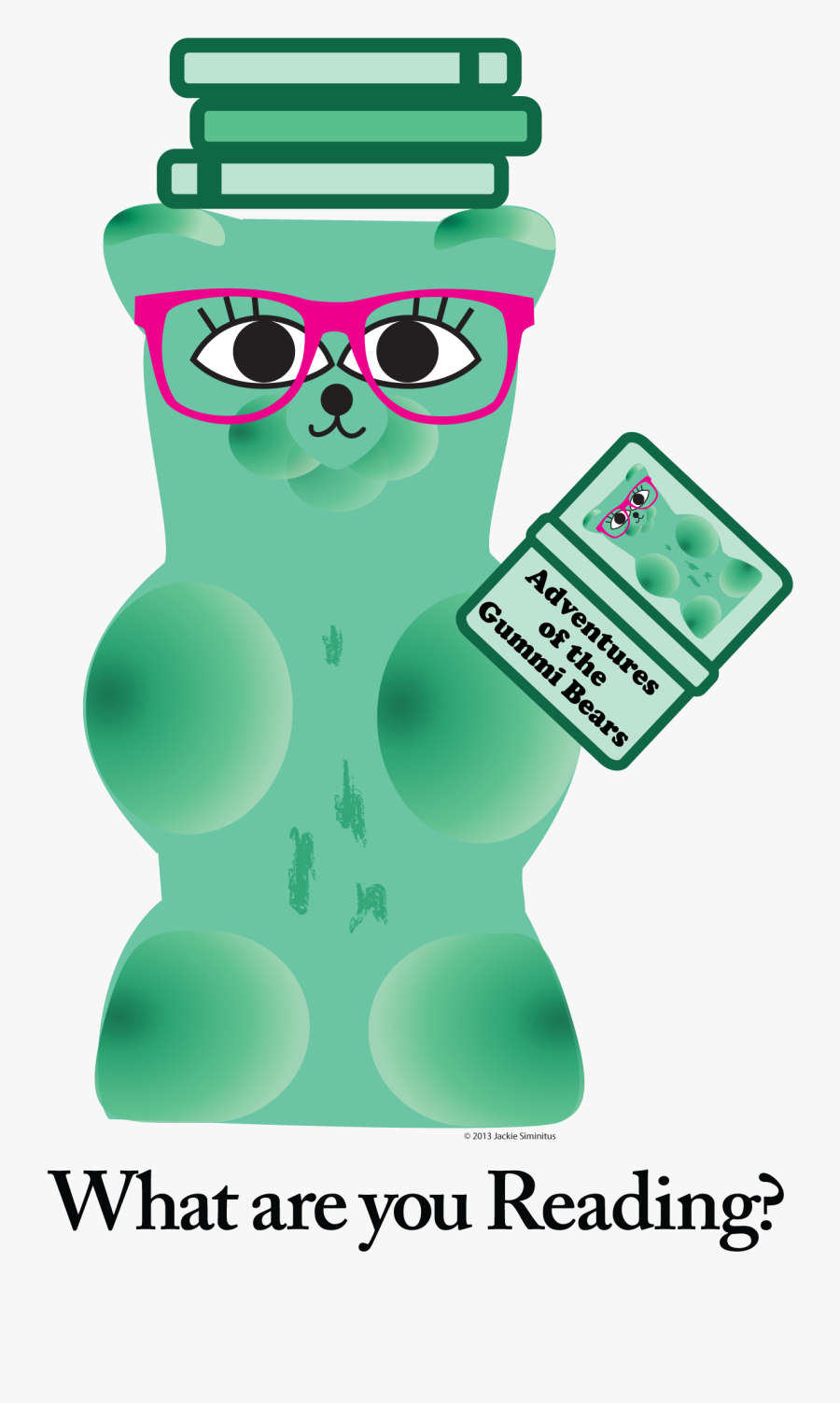 Bookmark Gummy Bear Reading Text, Transparent Clipart