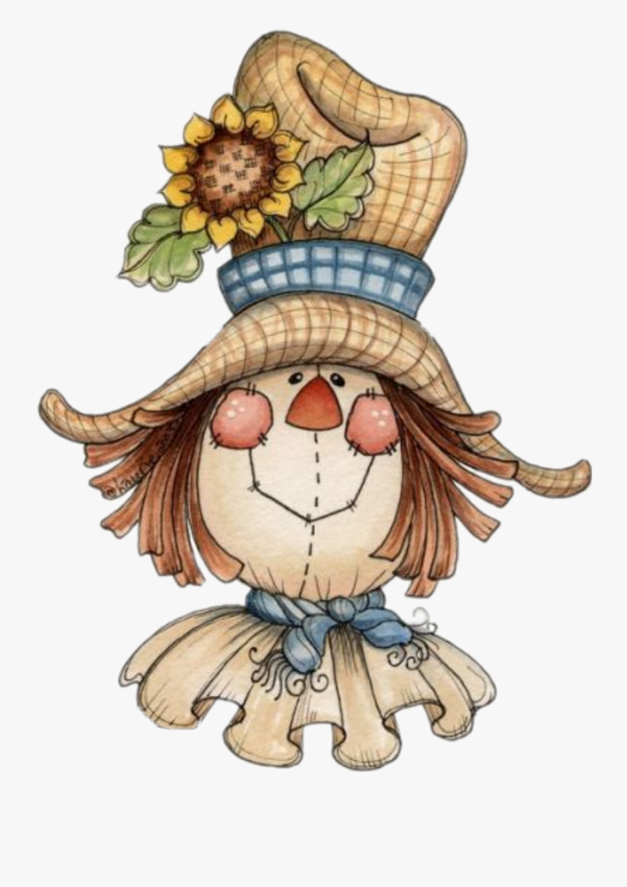 Scarecrow Transparent Cute Fall - Scarecrow Face Clip Art, Transparent Clipart