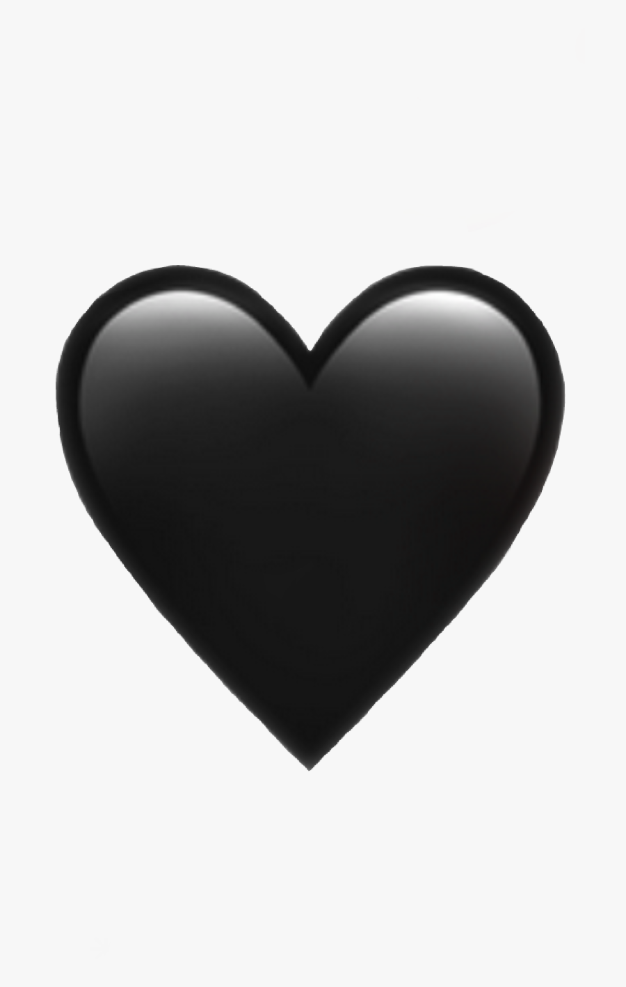 #heart #emoji #iphone #black #emojiiphone #iphoneemoji - Iphone Black Heart Emoji, Transparent Clipart