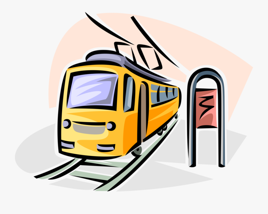 Electric Streetcar Tram Or - Cartoon Clipart Tram, Transparent Clipart