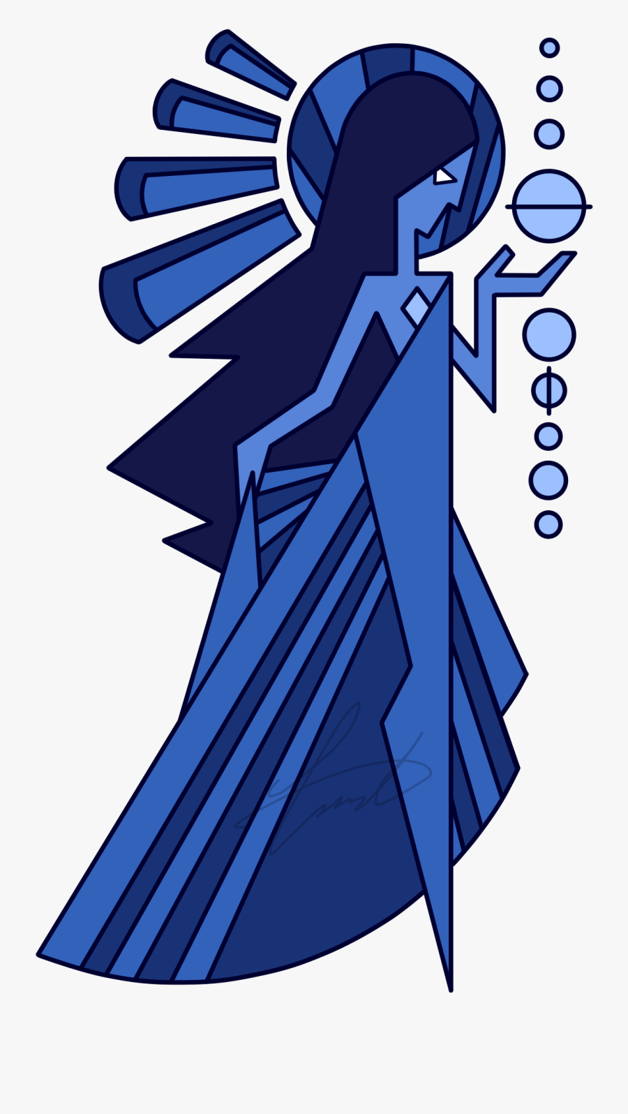 Steven Universe Roleplay Wiki - Steven Universe Blue Diamond Mural, Transparent Clipart
