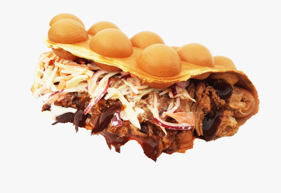 Smoked Bbq Pulled Pork - Savory Bubble Waffle Cone, Transparent Clipart