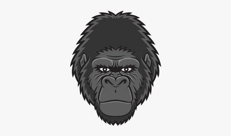 Gorilla Head Png - Gorilla Mouth Open Drawing, Transparent Clipart