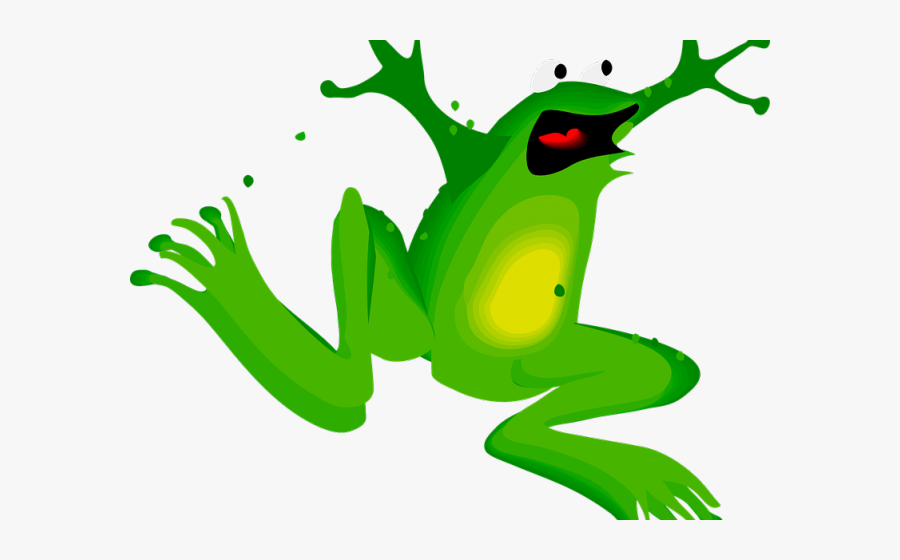 Transparent Diving Clipart - Cartoon Jumping Frog Clipart, Transparent Clipart