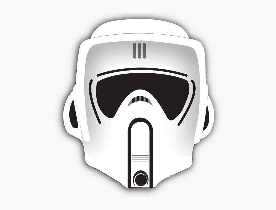 Scout Trooper Helmet Drawing, Transparent Clipart