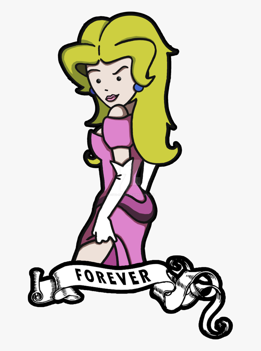 Princess Toadstool Tattoo By Octo-moose, Transparent Clipart