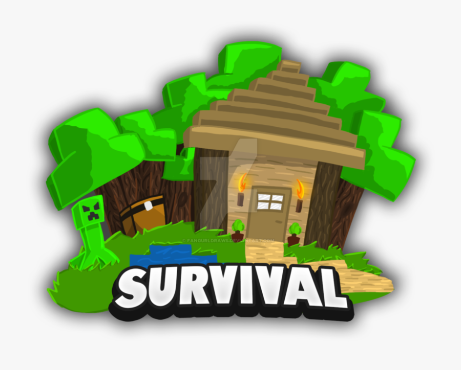 Survival By Fangurldraws On - Minecraft Survival Logo, Transparent Clipart
