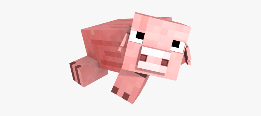 Minecraft Pig Lying Down - Minecraft Sticker Pig, Transparent Clipart