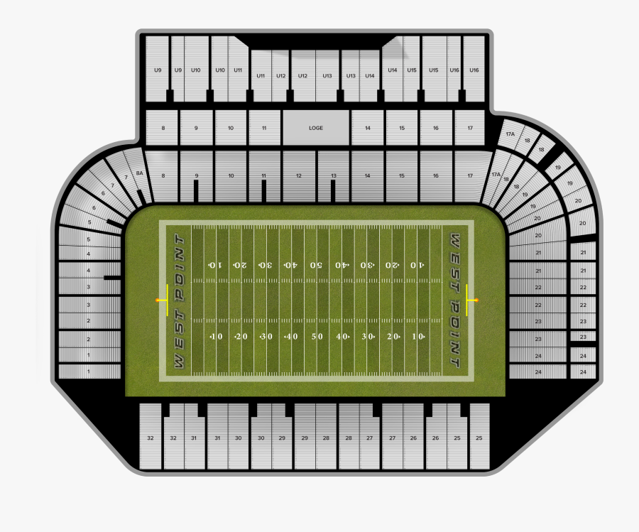 Army Michie Stadium Seating Chart Elcho Table Army - Michie Stadium Seating Chart With Rows, Transparent Clipart