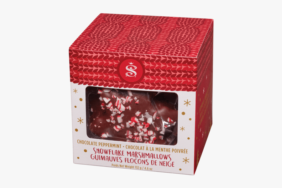 Chocolate Enrobed Snowflake Marshmallow Box - Box, Transparent Clipart