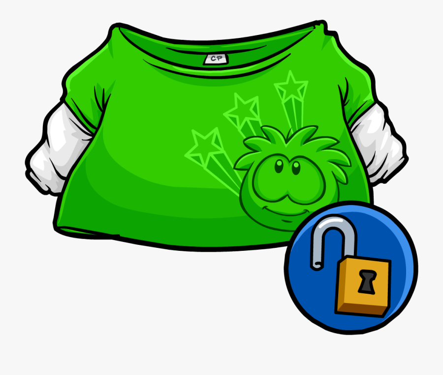 Clipart Shirt Green Shirt - Club Penguin Puffle Shirt, Transparent Clipart