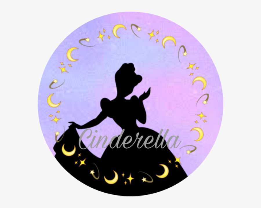 #cinderella #icon #moon #シンデレラ#アイコン#月 - Cinderella Disney Princess Silhouette, Transparent Clipart