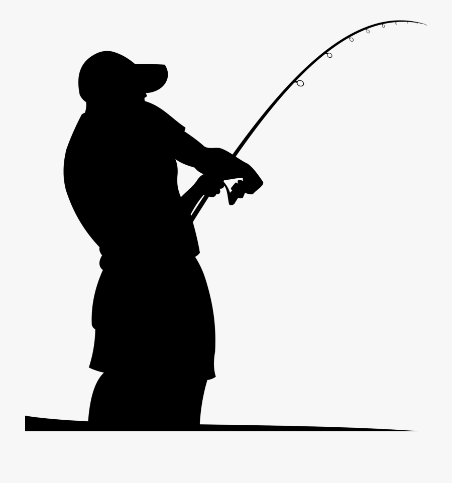 Fishing Rods Fisherman Silhouette - Fishing Rod Vector Png, Transparent Clipart