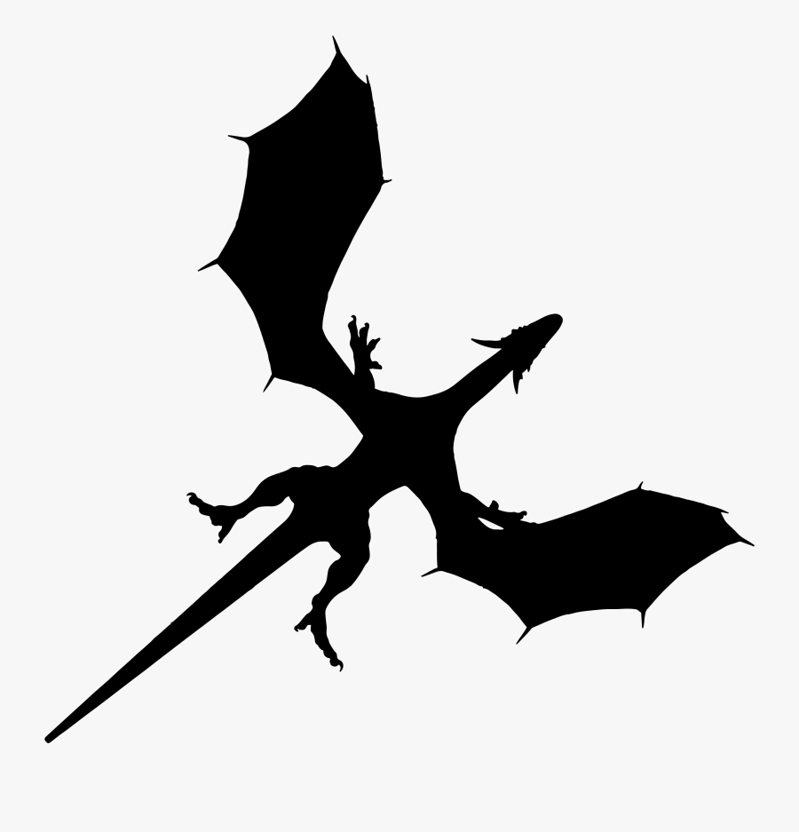 Dragon Wingspan Silhouette Clip Arts - Dragon Wingspan Silhouette Png, Transparent Clipart