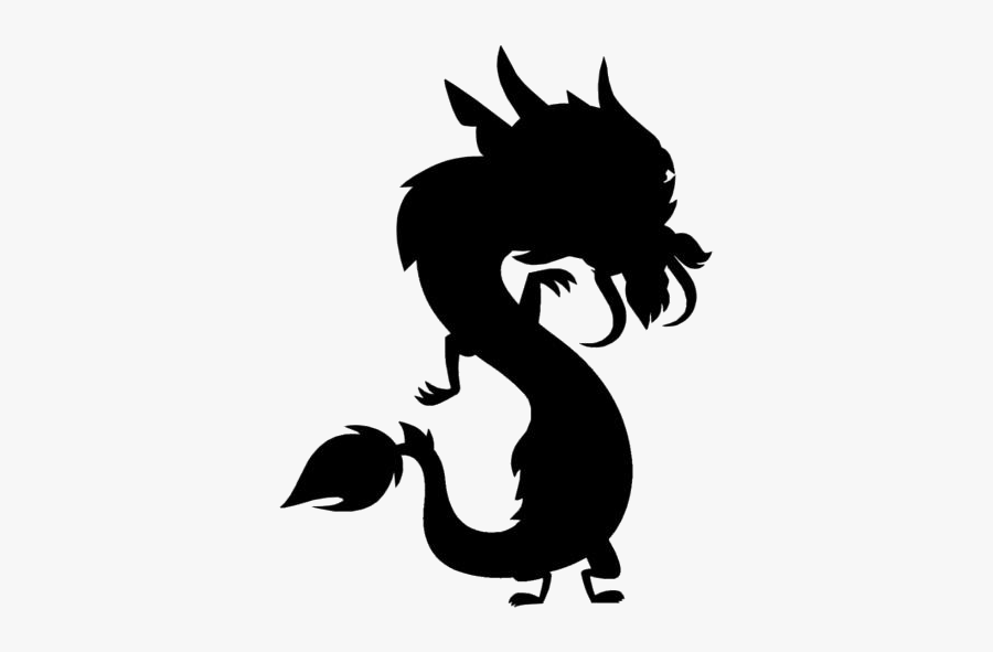 Transparent Dragon Silhouette, Clipart - Chinese Cartoon Characters Png, Transparent Clipart