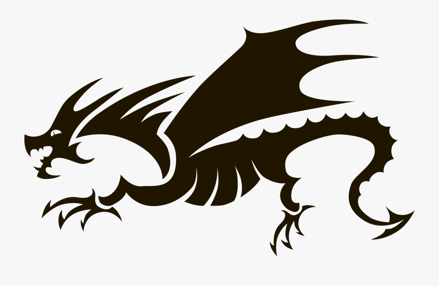 Silhouette Vector Dragon Png Download - Vector Dragon Silhouette Png, Transparent Clipart