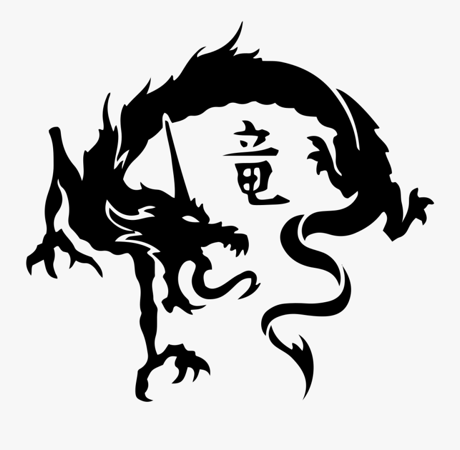 Visual Arts,horse,silhouette - Japanese Dragon Tribal Tattoo, Transparent Clipart