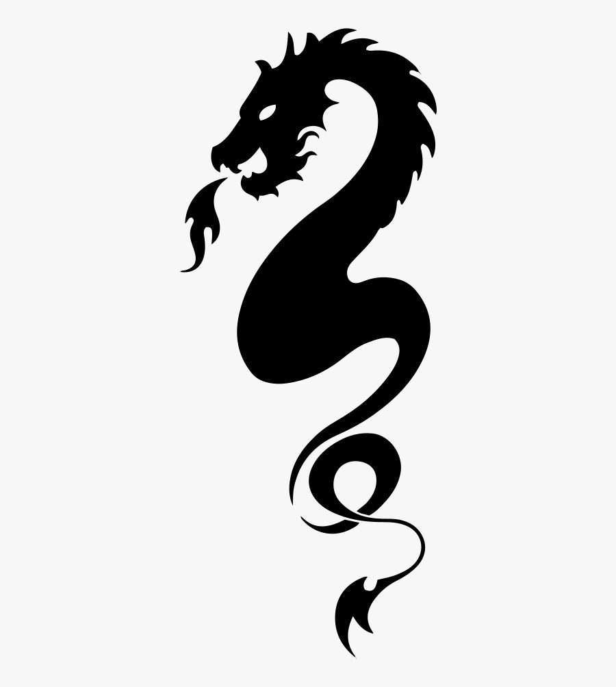 Tribal Dragon - Tribal Dragon Tattoos, Transparent Clipart