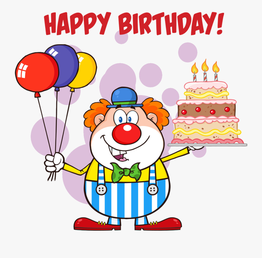 Clip Art Cake Royalty Free Clip - Happy Birthday Clown, Transparent Clipart