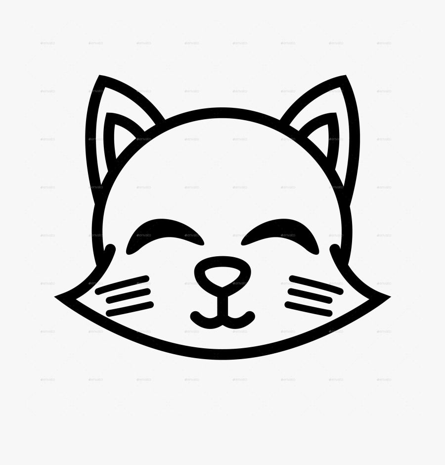 Funny Cat Images Outline, Transparent Clipart