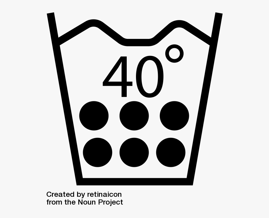 Machine Wash Temperature 40 Or Cool - Circle, Transparent Clipart