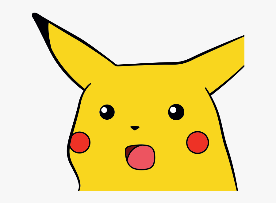 #meme #memes #surprised #pikachu #surprisedpikachu - Surprised Pikachu White Background, Transparent Clipart