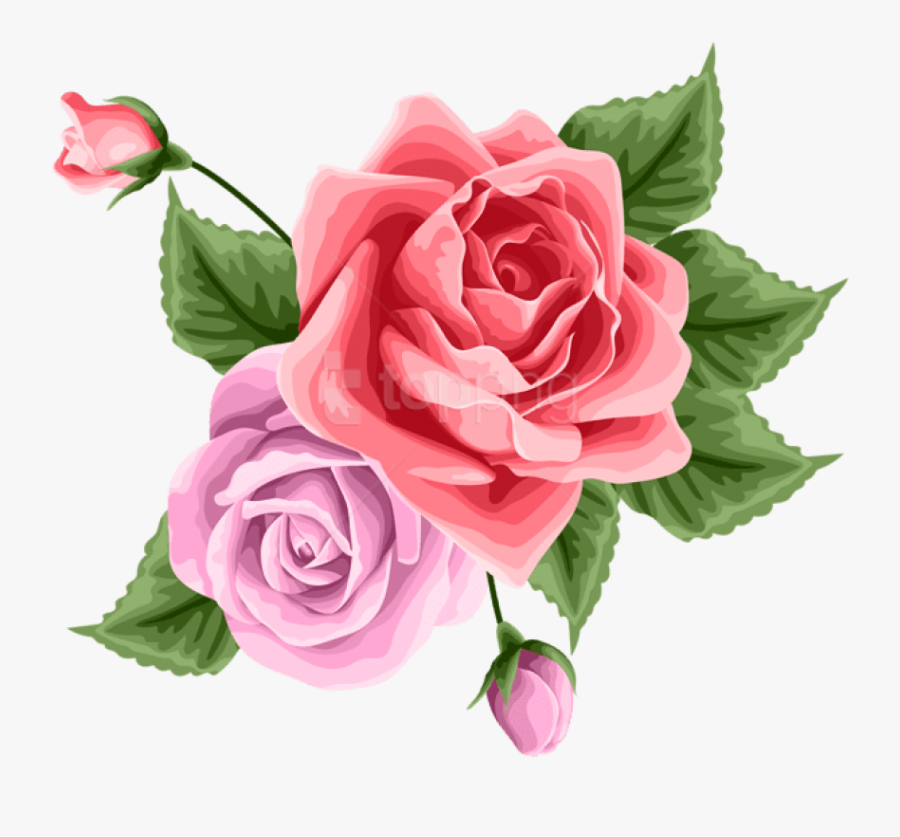 Download Rose Clipart Png - Png Flower Decoration Rose, Transparent Clipart