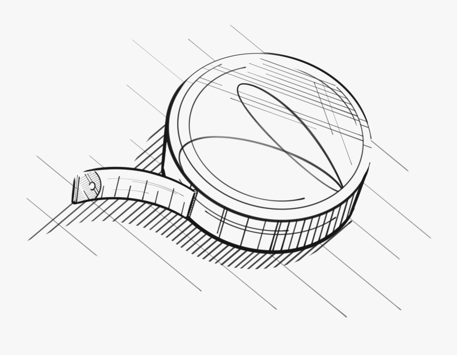 Will It Fit - Measuring Tape Sketch Png, Transparent Clipart