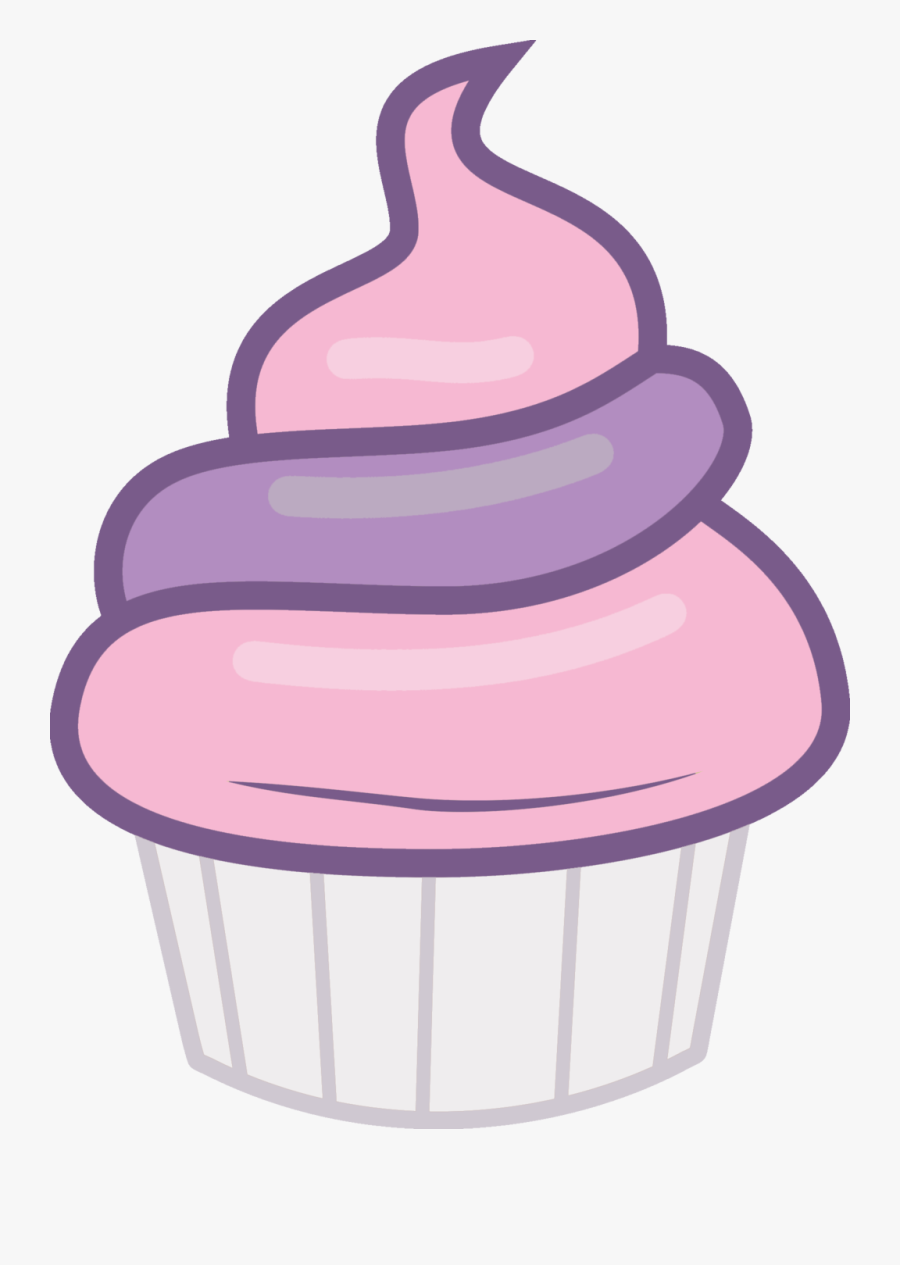 Vector Cupcakes Purple - Transparent Background Cupcake Clipart, Transparent Clipart