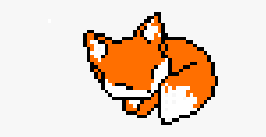 Sleeping Fox Pixel Art, Transparent Clipart