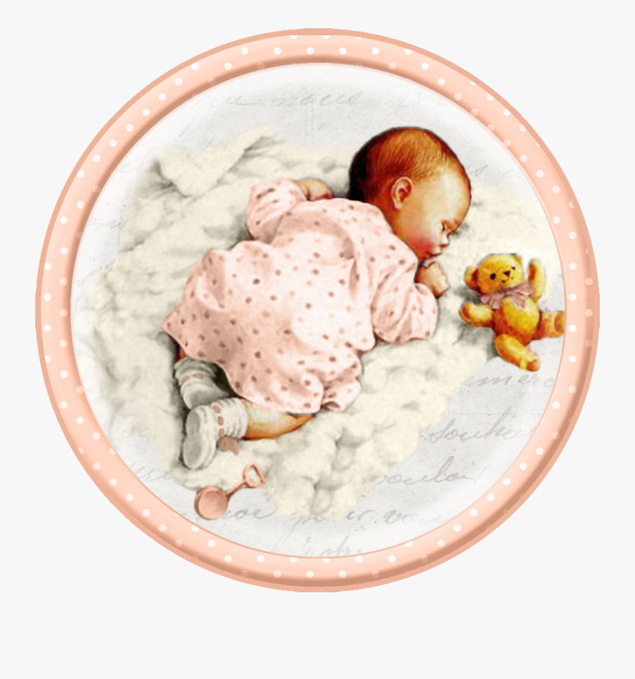 Vintage Baby Sleeping Clipart, Transparent Clipart