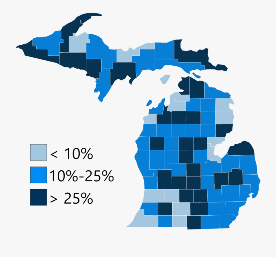 Propane Usage Map By County - Michigan Map, Transparent Clipart