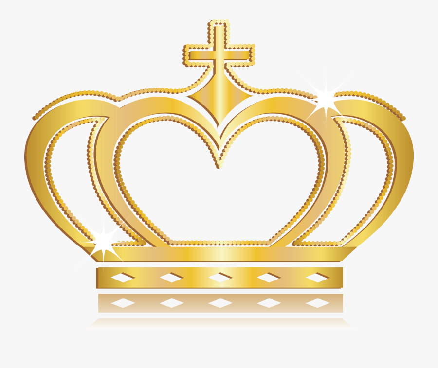 Transparent Corona Reina Png - Gold Crown With Cross , Free Transparent ...