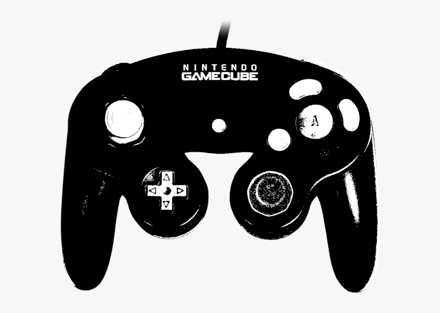 Gamecube Transparent Black And White - Gamecube Controller Original, Transparent Clipart