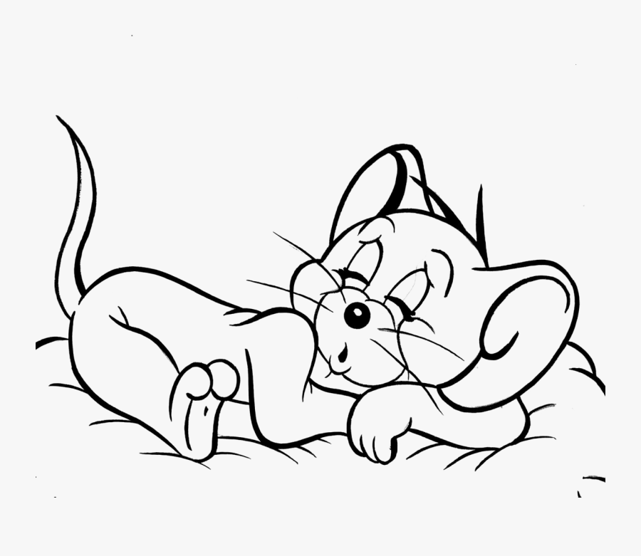 jerry is sleeping slumbering coloring pages tom ve