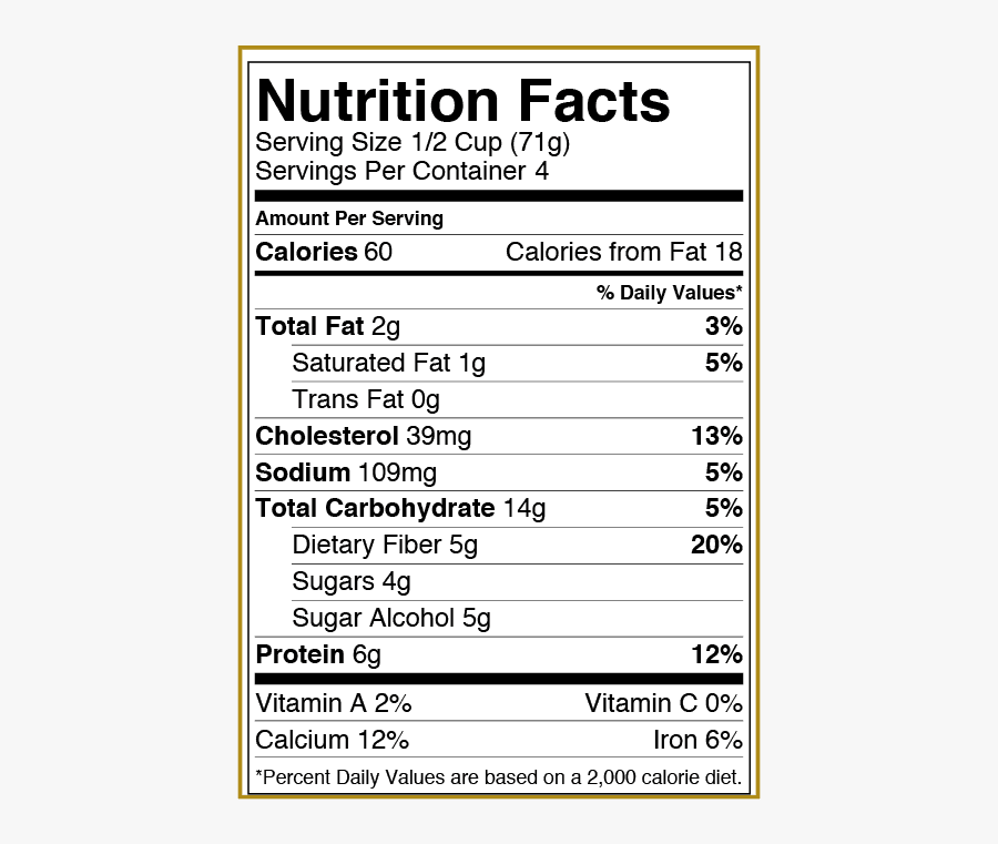 Nutrition Facts, Transparent Clipart