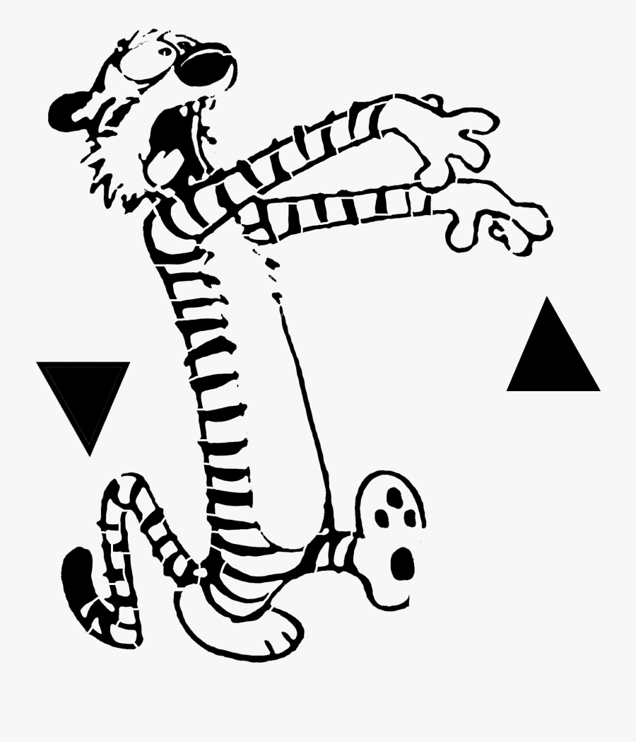 Tiger Astronaut Stencil - Calvin And Hobbes Zombie, Transparent Clipart