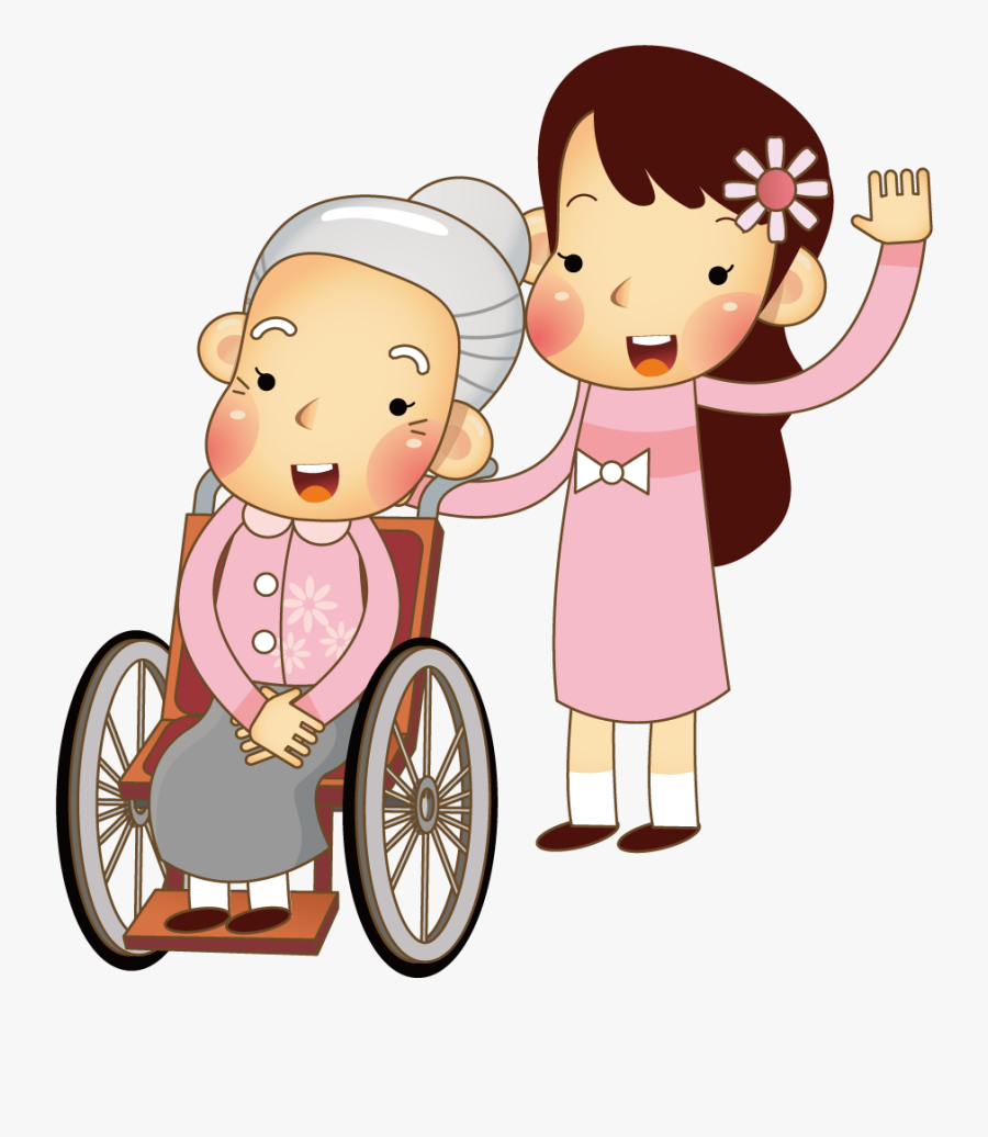Transparent Wheelchair Silhouette Png - Abuela En Silla De Ruedas, Transparent Clipart