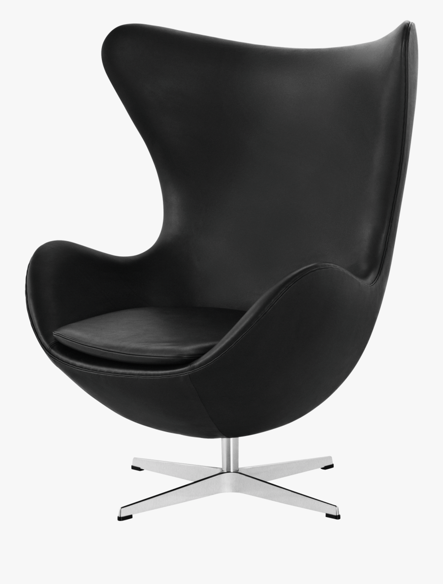 Egg Easy Chair Arne Jacobsen Black Elegance Leather - Ægget Png, Transparent Clipart