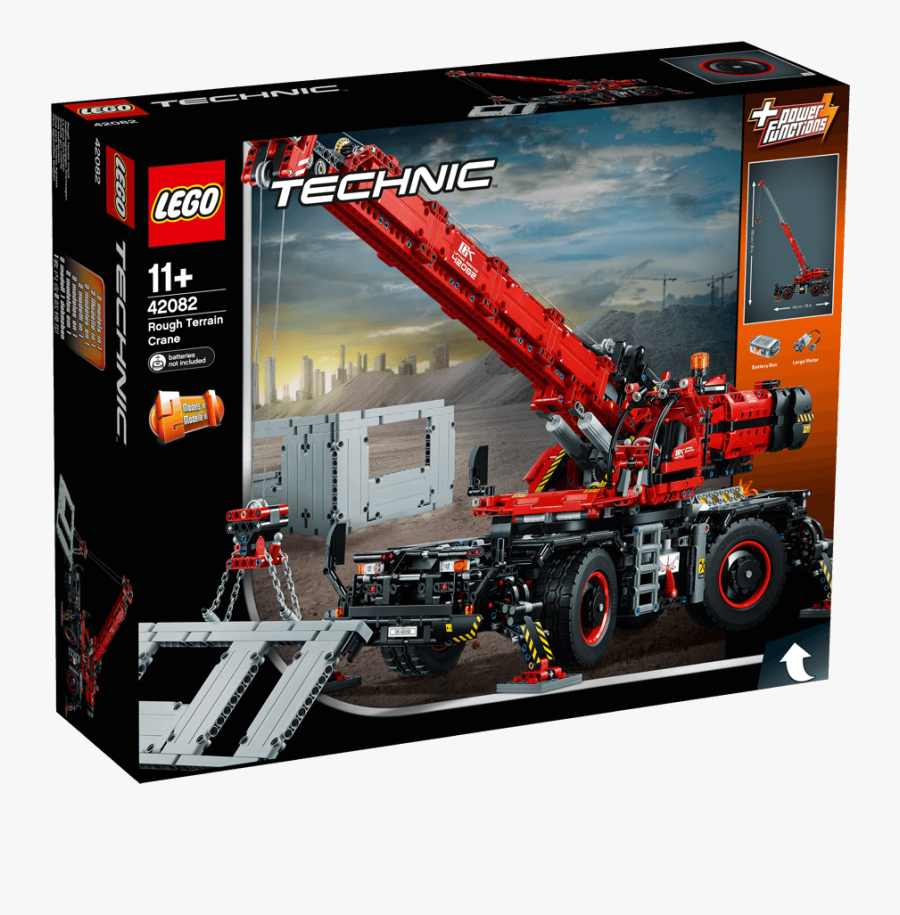 Clip Art Red Crane Set - Lego Technic, Transparent Clipart