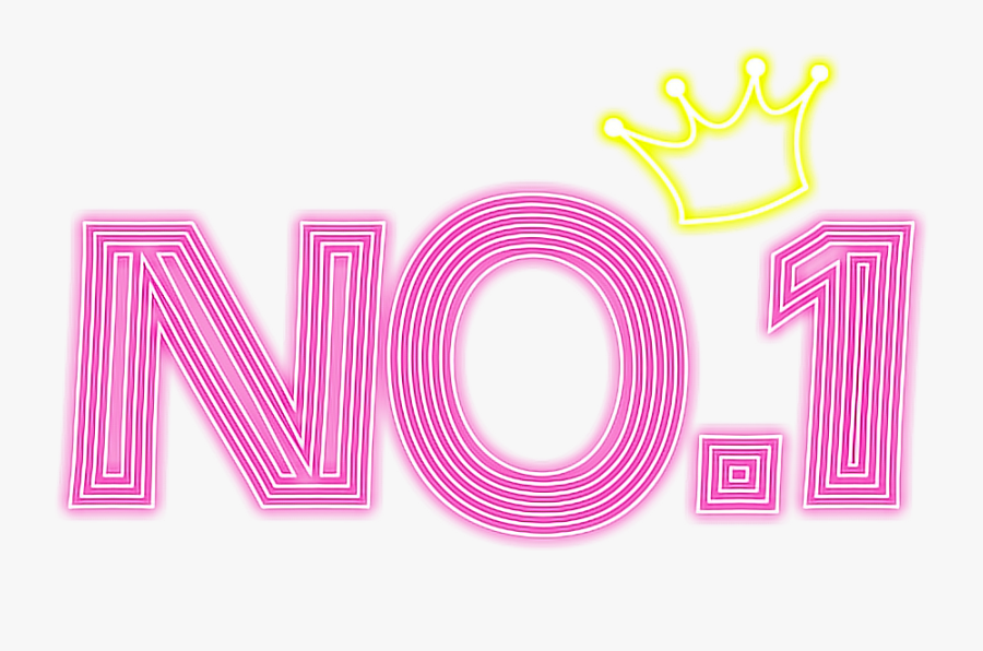 #no1 #number1 #neon #1 #crown #pink #starlight #luminous - Graphic Design, Transparent Clipart