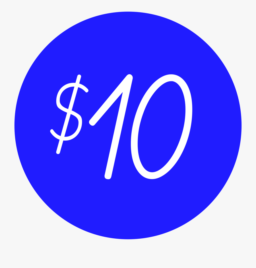 Donation $10, Transparent Clipart