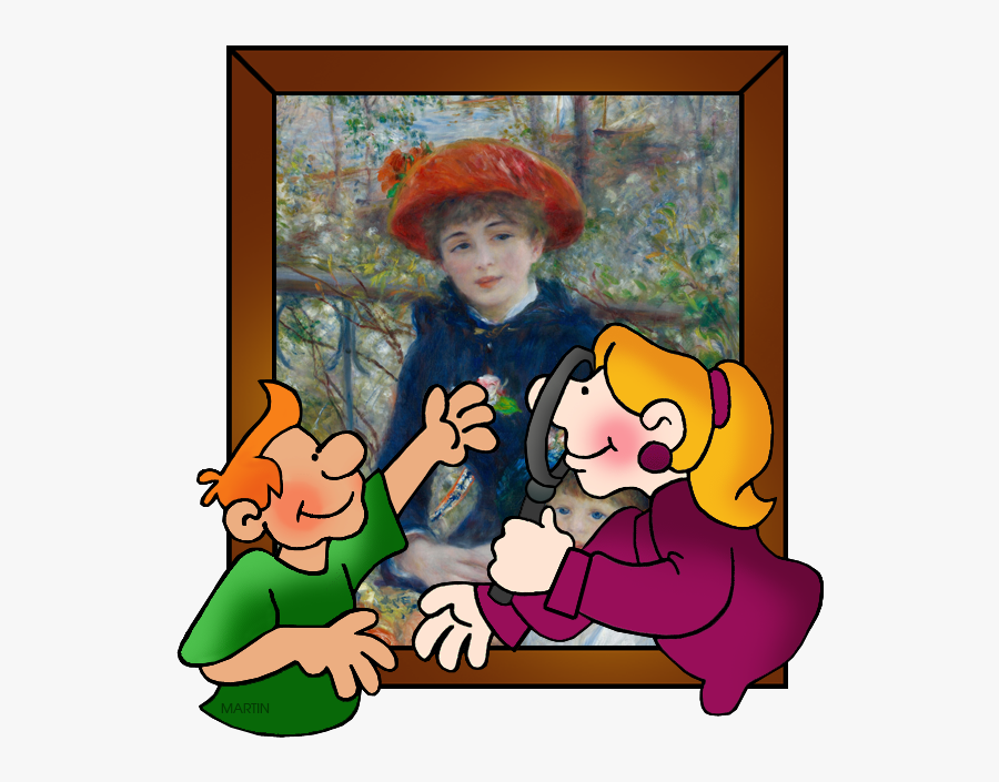Free Kids Clip Art - Renoir Two Sisters Trump, Transparent Clipart