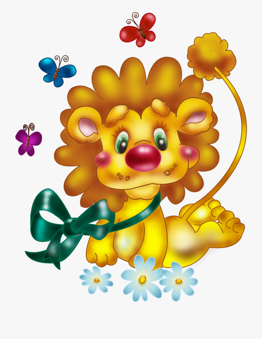 Background Lion Cute Cartoon, Transparent Clipart