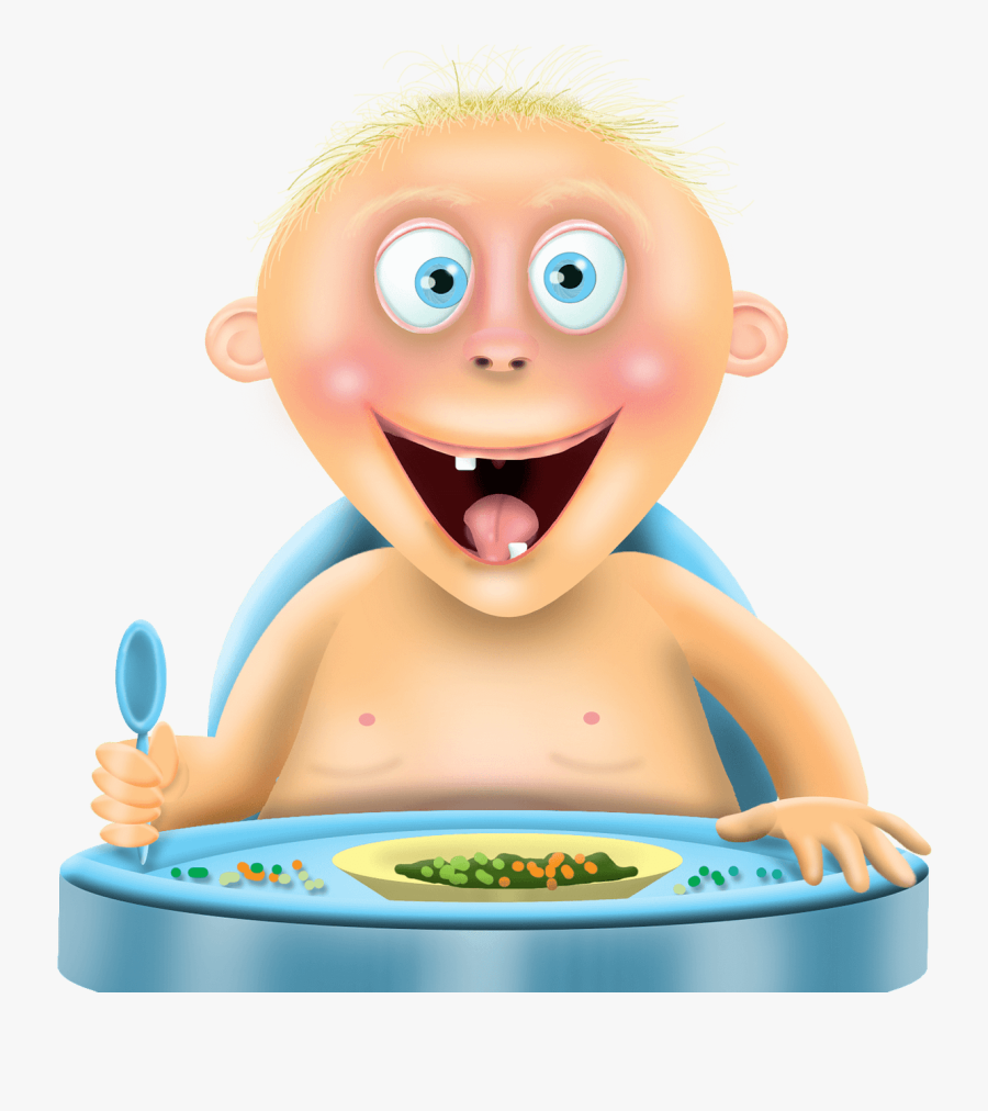 Cartoon Baby Boys - Eating Boy Clipart Png, Transparent Clipart