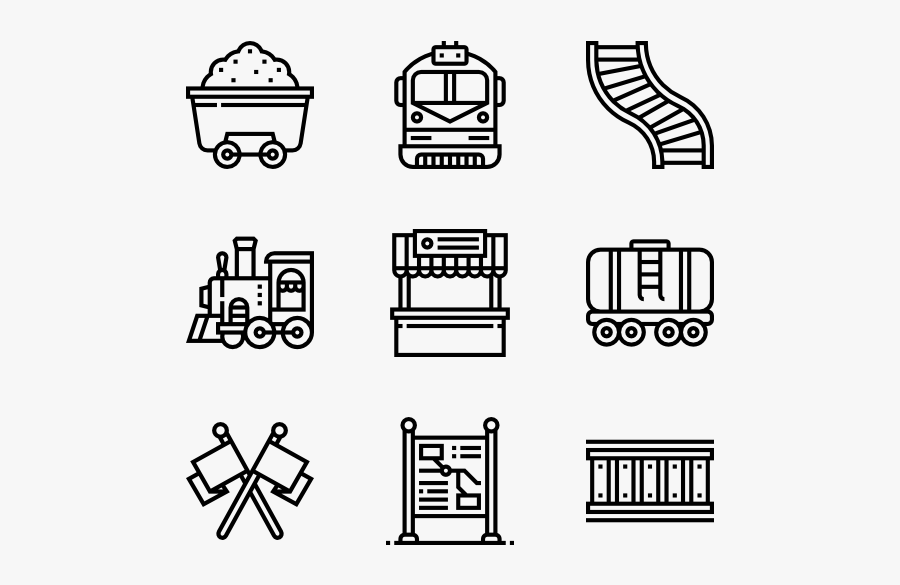 Icons Free Railway - Railway Icons, Transparent Clipart
