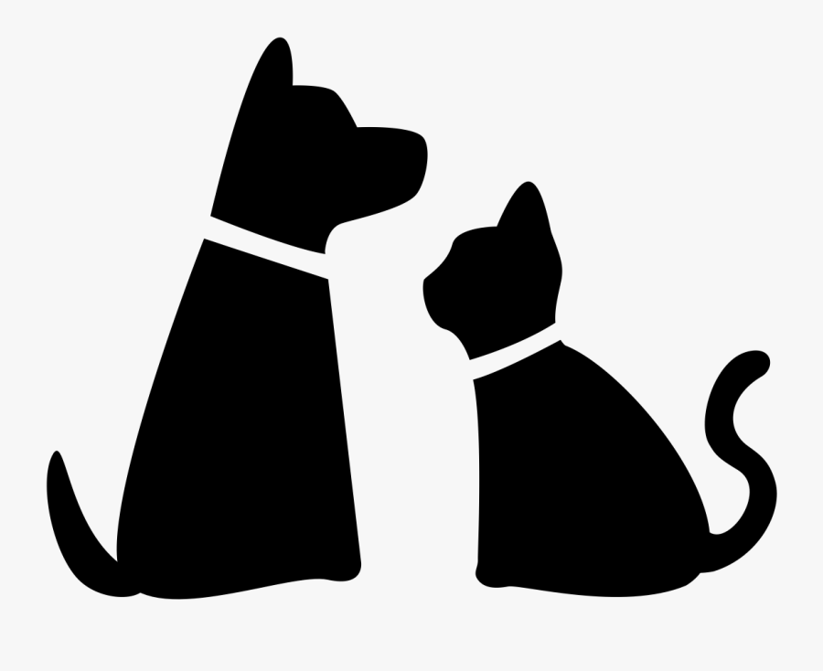 Pet Sitting Dog Walking Cat - Cat And Dog Silhouette Png, Transparent Clipart