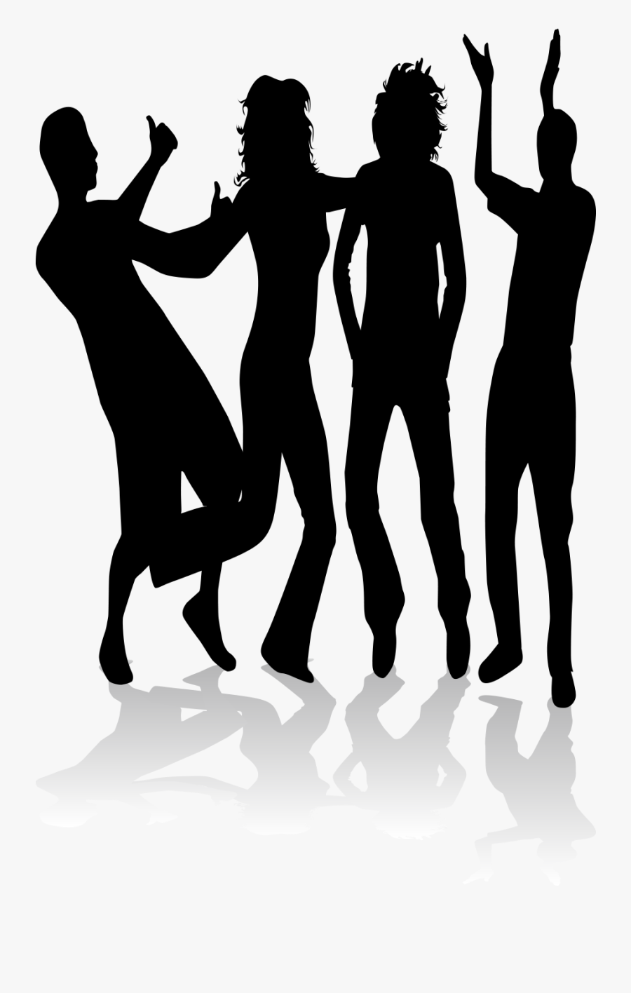 Square Dance Silhouette - Silhouette Of People Dancing Transparent, Transparent Clipart